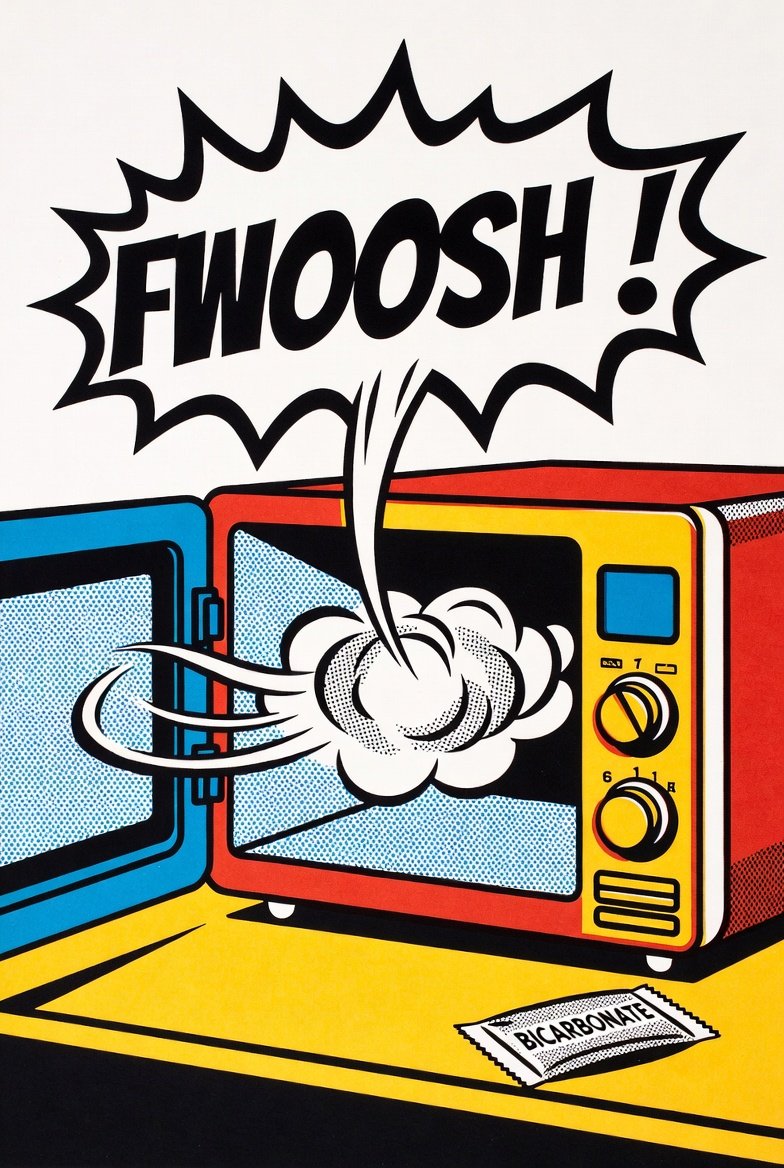 micro ondas limpio con bicarbonato .(baking soda)