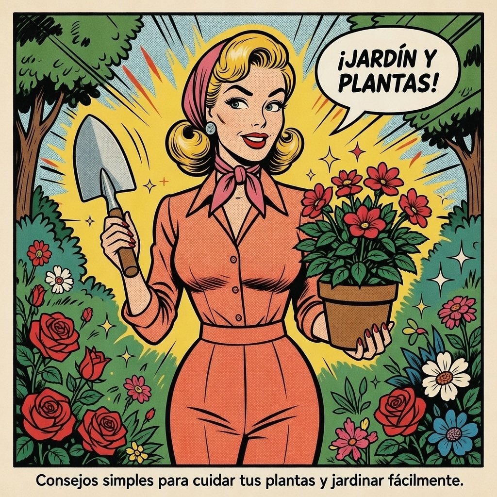 Mina en el jardin . Muestra sus flores  y da sus trucos 