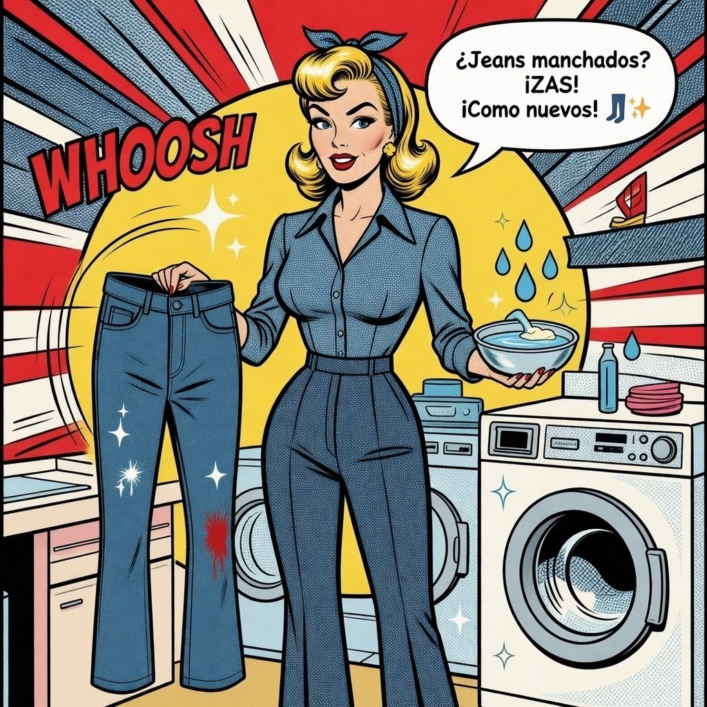 Mina muestra como quitar sangre en los vaqueros