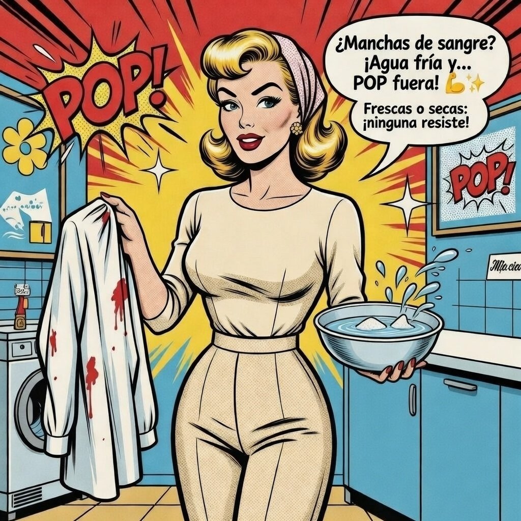 Mina muetra como quitar manchas de sangre de la ropa